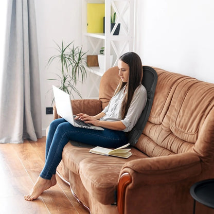 Coussin de siège masseur de dos, coussin de siège de voiture de Massage électrique avec fonction de chauffage, 8 Modes de Vibration, 3 niveaux d'intensité