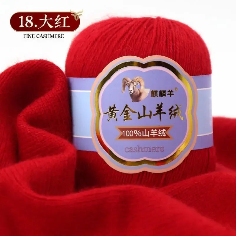 Fil de laine 100 cachemire pour optique moyenne ogo, écharpe, chaussettes, glafraîchement, chaud, 3 plis, crochet, doux pour la peau, 100% g/ensemble