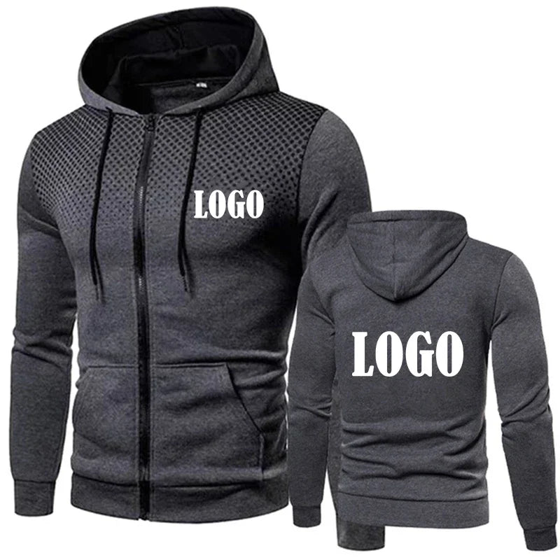 Nouvelle mode personnalisée hommes à capuche décontracté veste à glissière coton laine sweat à capuche chaud vêtements de sport de haute qualité Hip Hop vêtements de sport