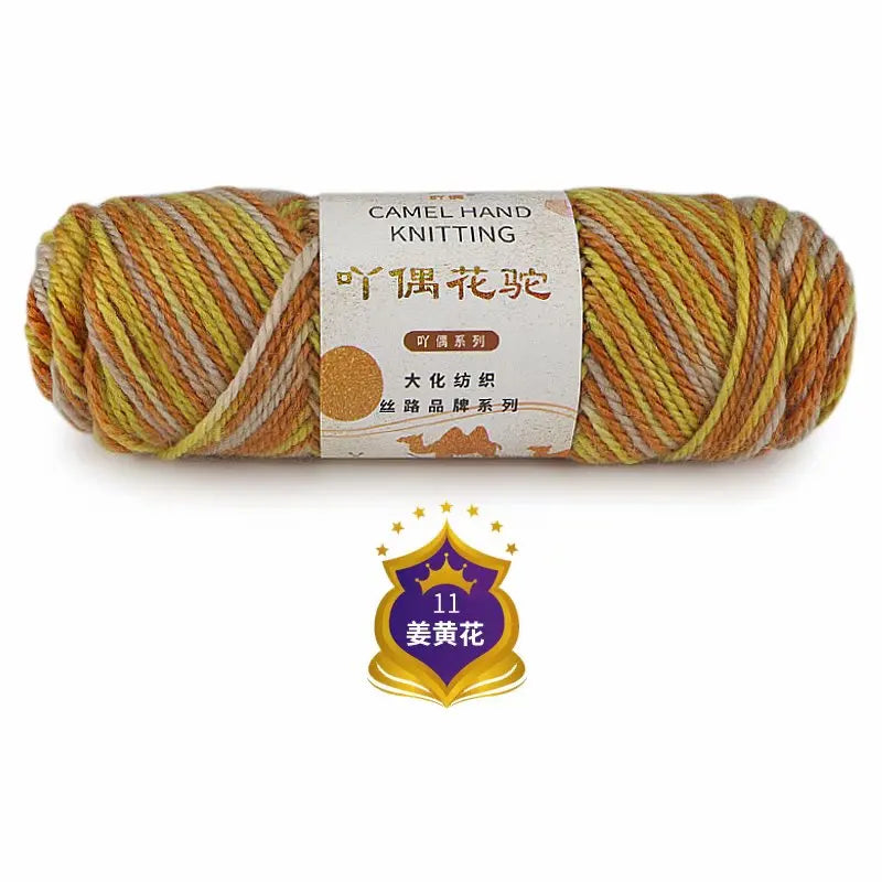 Fil de Barrage pour Ogo Tricot en Coton Mélangé, Peigné, Crochet Arc-en-ciel, DIY, Pull, Chapeau, 3mm, 100g