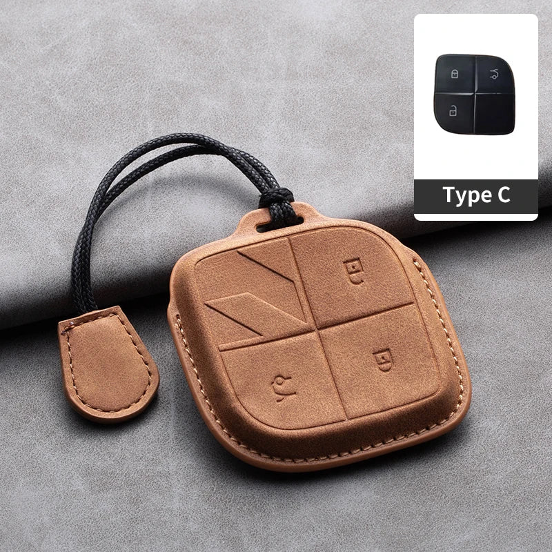 Convient pour LYNK & CO 08 2022 2023 2024 housse de clé télécommande intelligente de voiture en cuir coque de Protection de clé de voiture accessoires de décoration