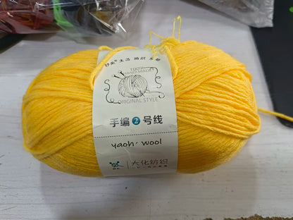 Fil de Coton Crocheté à la Main, 100g, Bricolage, Laine pour Bébé, Écharpe, Veste, Pull