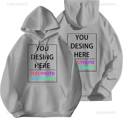 Sweat à capuche personnalisé pour hommes et femmes, concevez votre propre sweat à capuche personnalisé avec ajoutez votre texte et Photo, hauts à cordon réglable