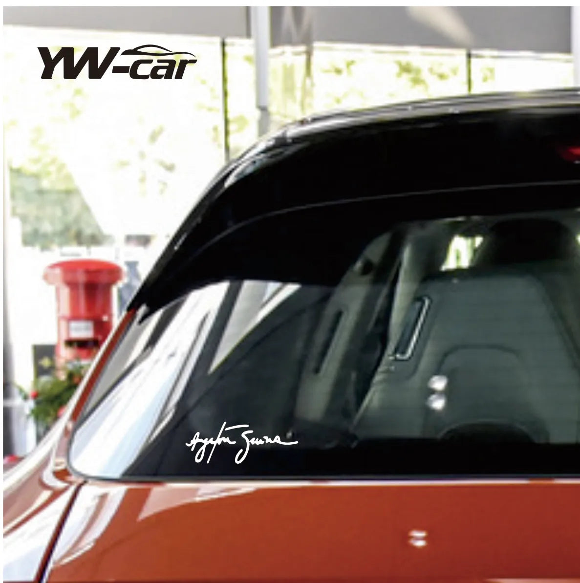 Autocollants de personnalité Ayrton Senna Signature pour voiture, accessoires de couverture de moto, rayures imperméables en PVC 11cm x 4cm, 4 pièces/lot