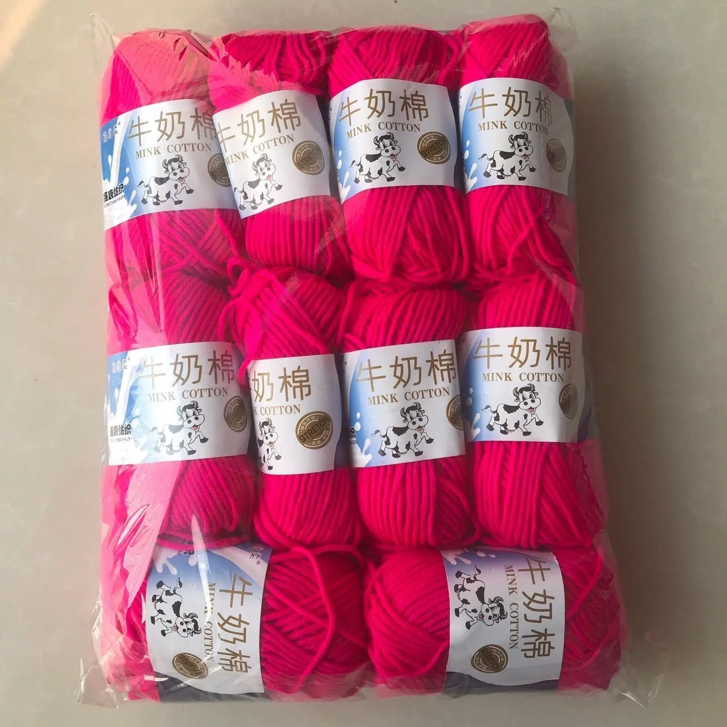 Fil de laine et de coton au lait, 500g, fil au Crochet pour écharpe tricotée à la main, pull, sacs de poupées, bricolage, fournitures de tricot au Crochet, 10 pièces/lot