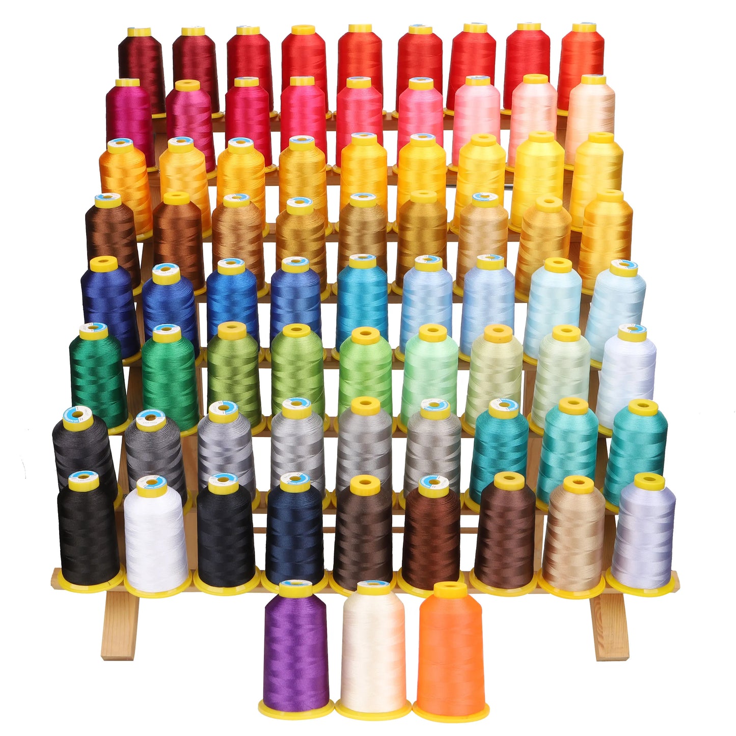 Ensemble de 12 couleurs de fil à broder en Polyester 40WT, 4000 mètres, cône Brother Babylock Janome Singer Pfaff Husqvarna Bernina Machine