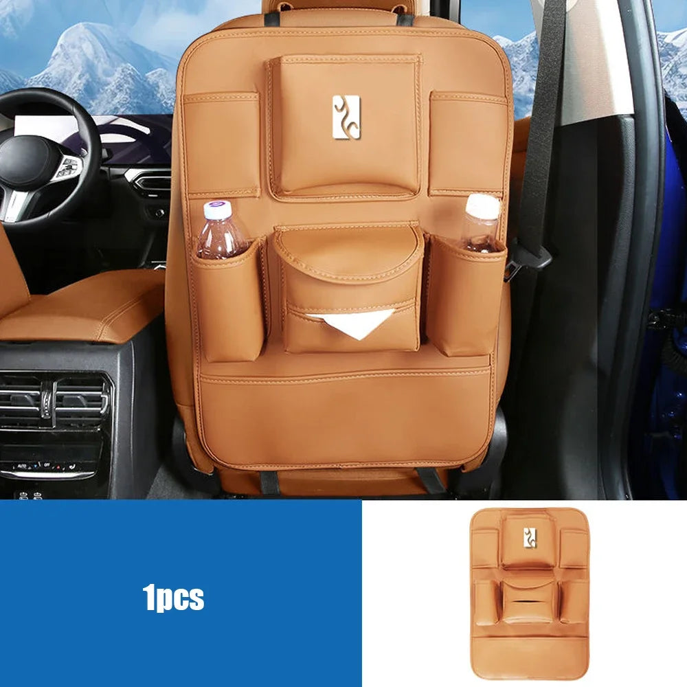 Cuir pour BYD YangWang U8 U9 2025 siège de Console centrale de voiture placer des articles sac en papier de rangement organisateur rangement sac à dos garniture