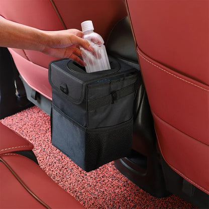 Poubelle de voiture étanche, organisateur automatique Acessórios, décharge Lixo, Bolsos de armazenamento de carros, fermeture éclairable, portable