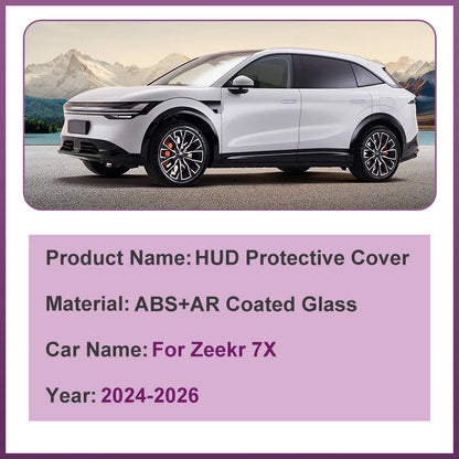 Pour Zeekr 7X accessoires CX1E 2024 2025 2026 voiture HUD affichage couvercle de protection Auto spécialisé écran d'affichage bouclier anti-poussière