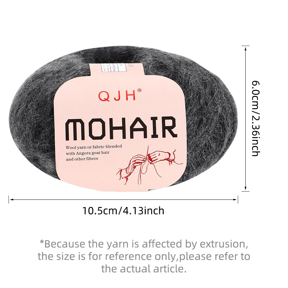 Fil Mohair doux et chaud, 6 paquets/150g, chaussettes de pull en tricot faites à la main, fil d'écharpe châle au Crochet, 60% Mohair, 40% acrylique