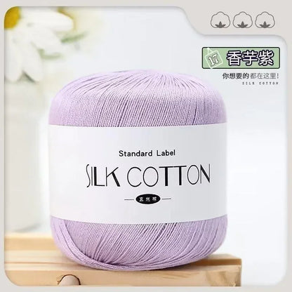 Fil à tricoter chaud et doux pour bébé, 50 g/pièce, dentelle de soie, coton, lait, Crochet, tricoté à la main, fournitures pour tricot à la main, point de croix