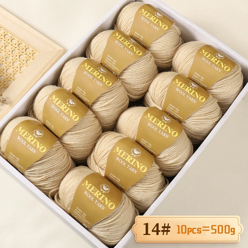 500 g de fil de laine d'alpaga mi-fin 212 de haute qualité, adapté au tricot de pulls, d'écharpes et de chapeaux, 10 écheveaux/paquet