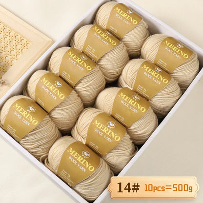 500 g de fil de laine d'alpaga mi-fin 212 de haute qualité, adapté au tricot de pulls, d'écharpes et de chapeaux, 10 écheveaux/paquet