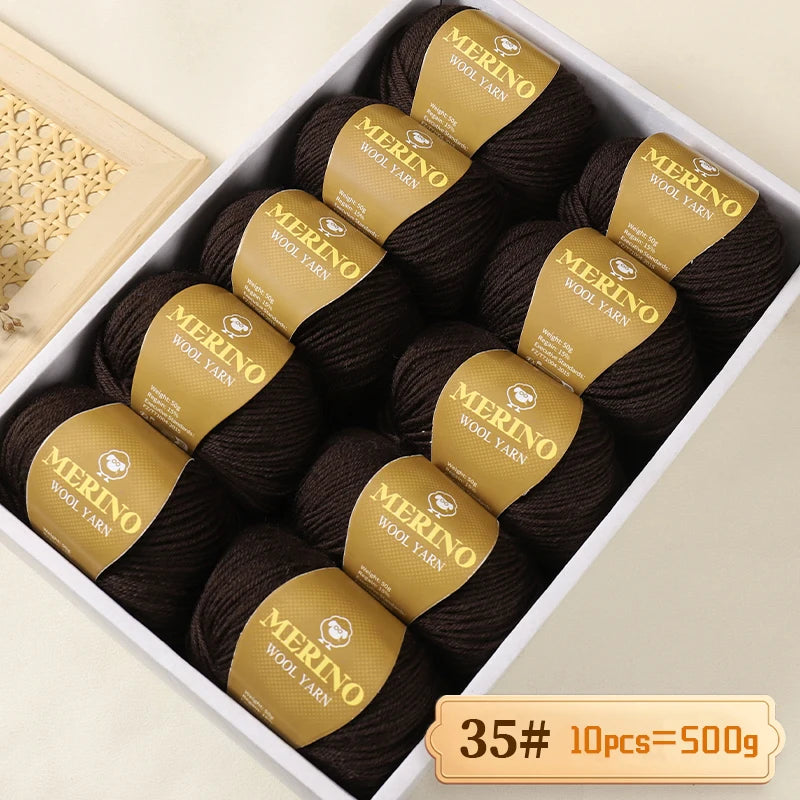 500 g de fil de laine d'alpaga mi-fin 212 de haute qualité, adapté au tricot de pulls, d'écharpes et de chapeaux, 10 écheveaux/paquet