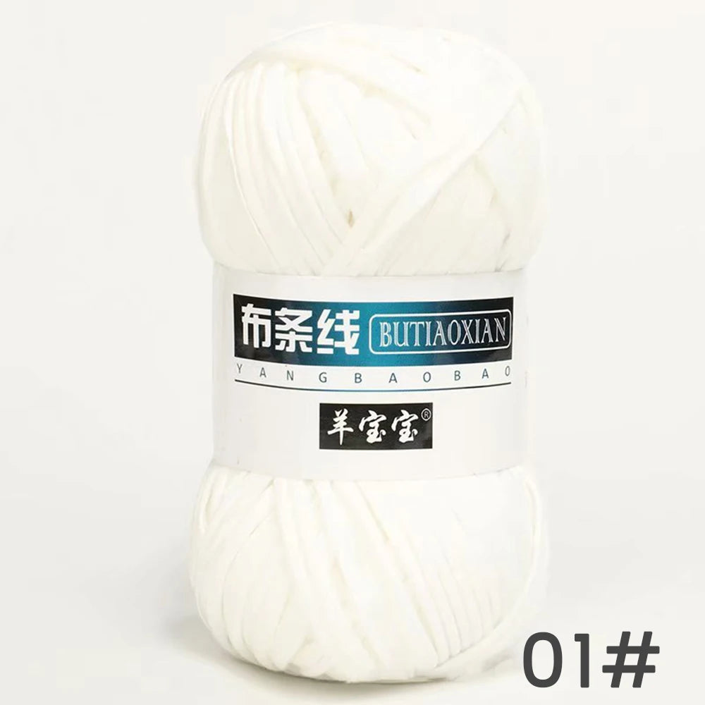 Fil épais de 100g, tissu coloré Super doux, bande de fil pour tricoter à la main, sac tissé, panier de tapis, matériel tricoté à la main, bricolage