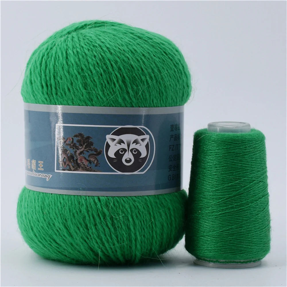 Fil de fourrure de vison pour fils pour tricoter et Crochet, fil de t-shirt en dentelle à 2 plis pour tricoter à la main, couture, 1 écheveau 340 M 50 + 20g
