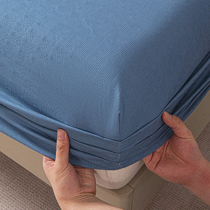 Drap-housse avec bande élastique, couleur unie, housse de matelas douce pour lit simple, double, king, queen, 90/120/140/150/160/180x200cm