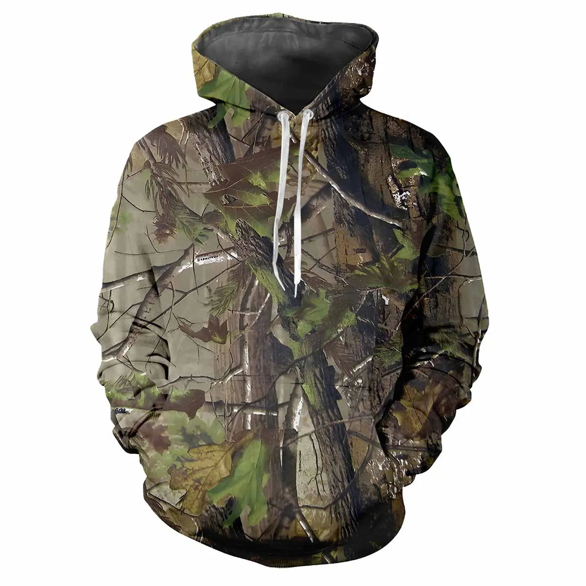 Camouflage chasse animaux en plein air Camouflage printemps et automne hommes à capuche rue tendance ample confortable haut décontracté vêtements