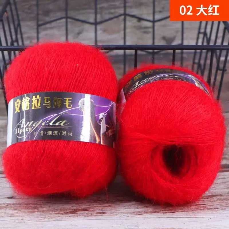 Fil de laine Mohair d'alpaga en peluche pour fil à tricoter, écharpe de pull 40 grammes/boule, fils épais de Lanas doux et chaud gonflés
