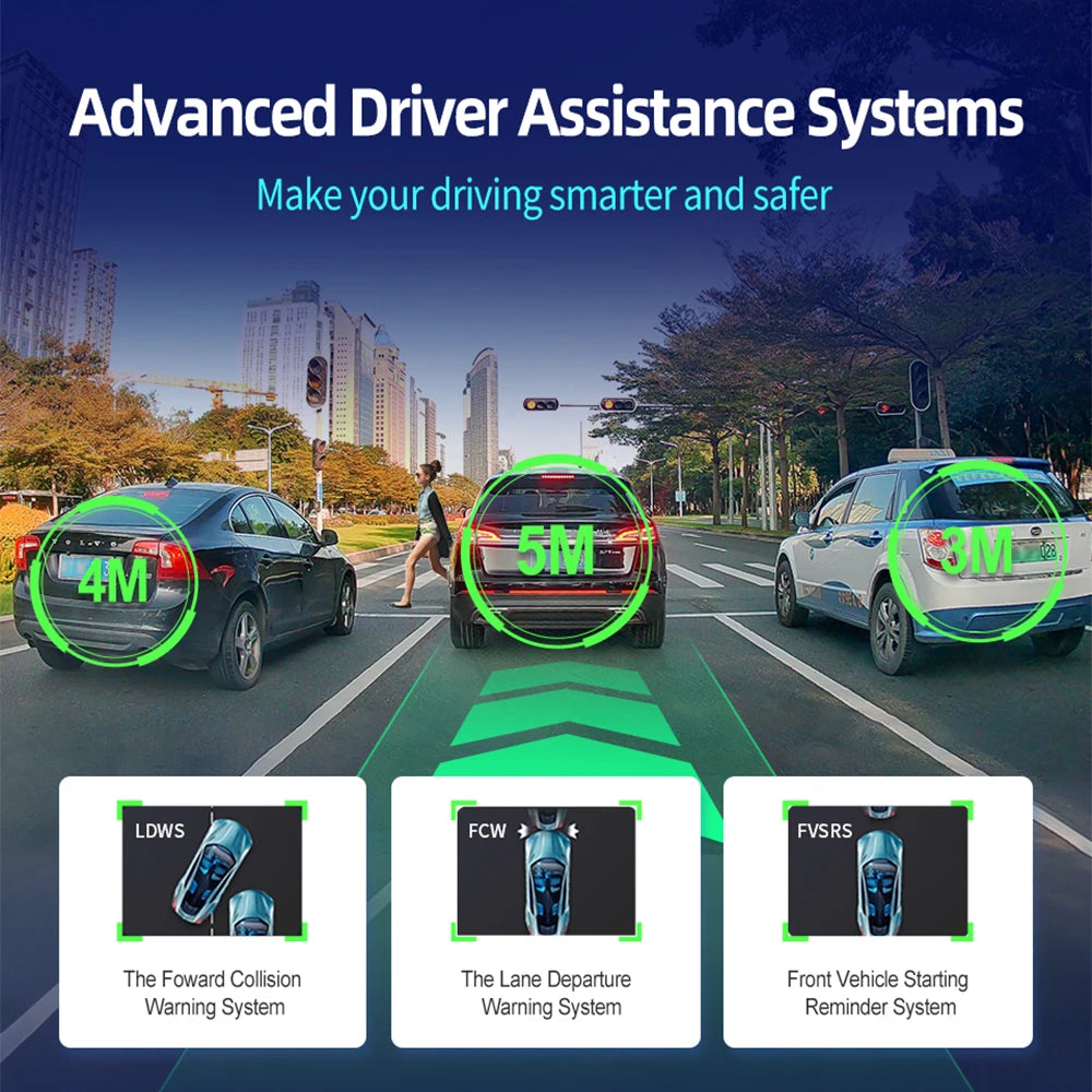 Imagebon amélioré 11,4′′ H70 Pro 4K ADAS Écran intégré pour voiture DVR sans fil CarPlay et Android Auto Vision nocturne GPS Caméra de tableau de bord