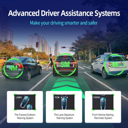 Imagebon amélioré 11,4′′ H70 Pro 4K ADAS Écran intégré pour voiture DVR sans fil CarPlay et Android Auto Vision nocturne GPS Caméra de tableau de bord