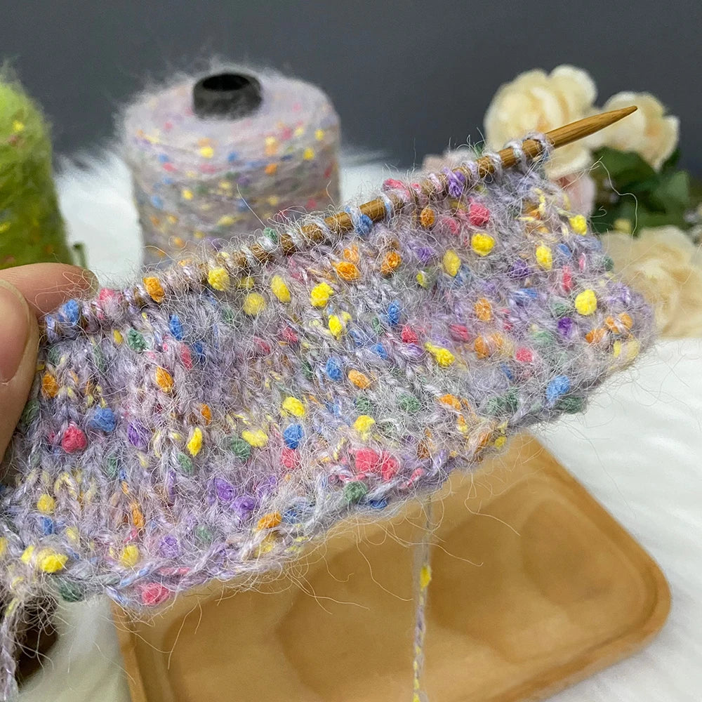 250G/groupe bonbons haricots Mohair doux moyen épais laine tricot écharpe pull automne et hiver à la main laine fil Crochet fil