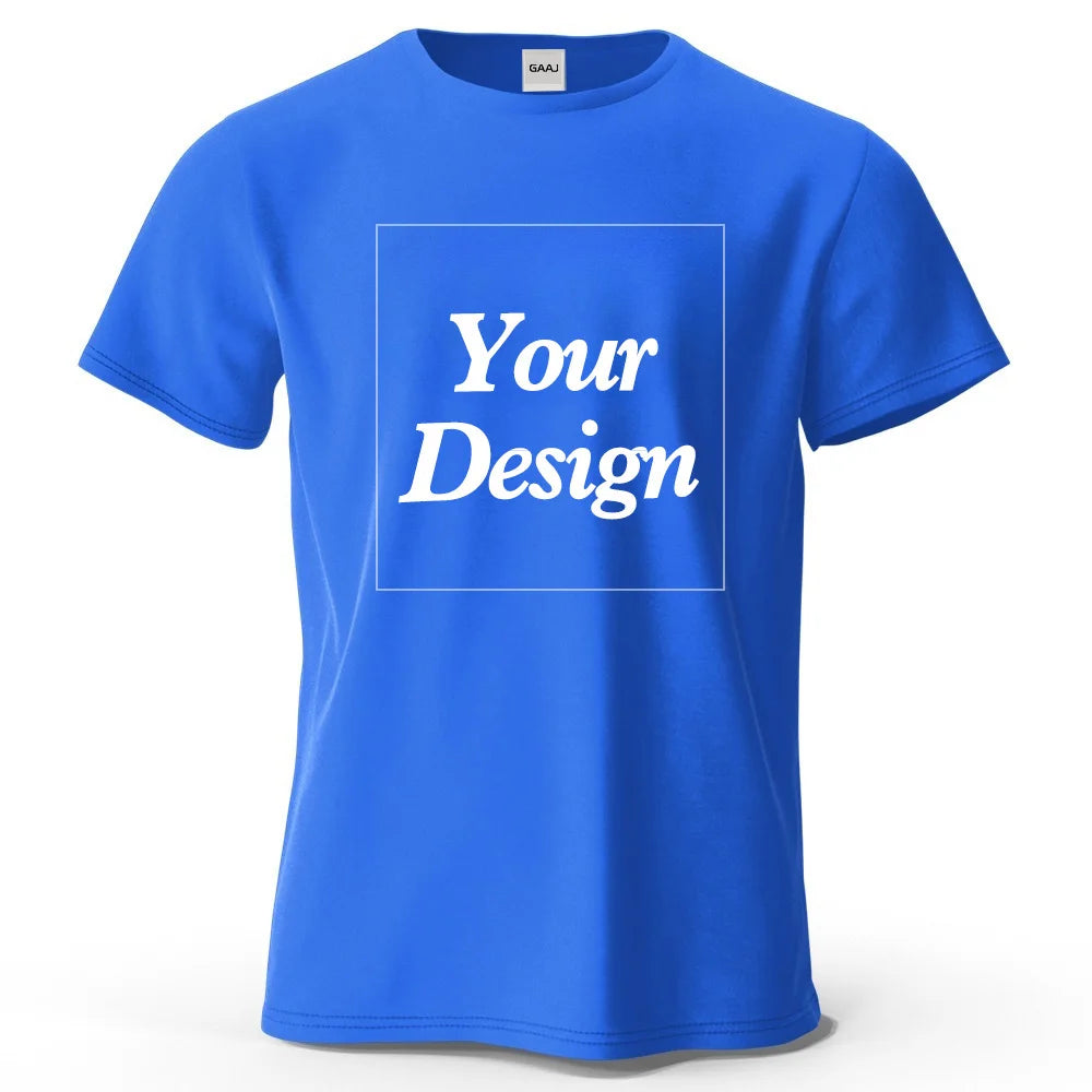 T-shirt personnalisé t-shirt personnalisé t-shirt personnalisé bricolage imprimer votre photo marque Logo texte hommes femmes 100% coton cadeau Premium
