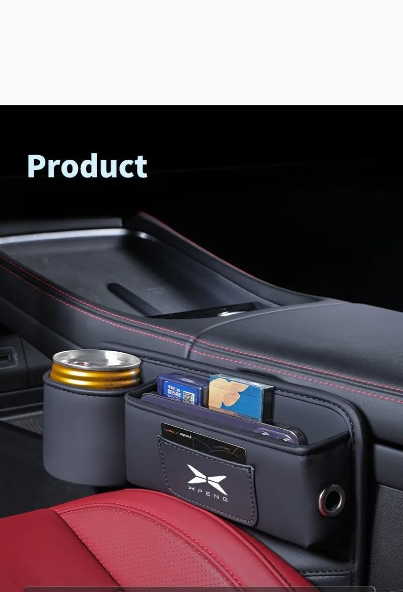 Boîte de rangement de fentes de siège de voiture, tasse d'eau, support de téléphone, sac de rangement, accessoires de rangement intérieur pour Xpeng G6 G9 G3 G3i P7 P5 P7i X9