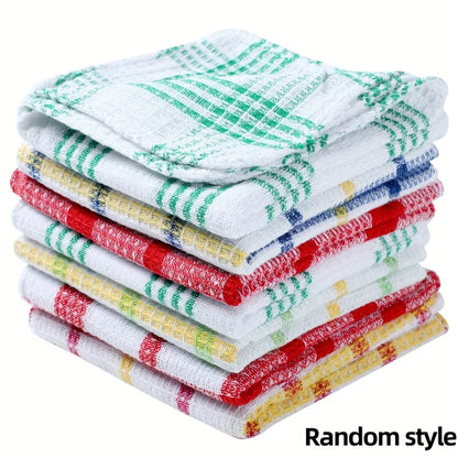 Chiffon à vaisselle tissé en grille - Séchage rapide, absorbant, pour le lavage des mains, chiffon carré, pour le nettoyage et le séchage du salon