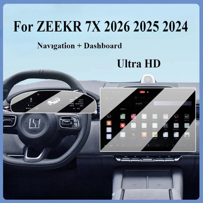 Verre trempé pour ZEEKR 7X 2026 2025 2024, accessoires de voiture, mat LCD, multimédia de Navigation GPS, Film de protection pour écran tactile
