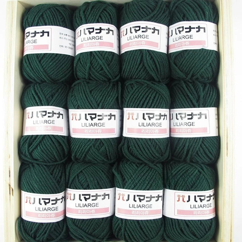 12 pièces 300g fil de lait fait à la main grossier bricolage tissage boule de fil pour pull chapeau écharpe et autres vêtements doux Crochet fil à tricoter