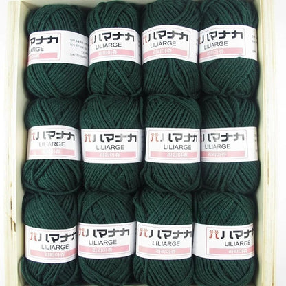 12 pièces 300g fil de lait fait à la main grossier bricolage tissage boule de fil pour pull chapeau écharpe et autres vêtements doux Crochet fil à tricoter