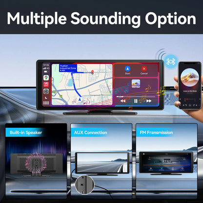 Carplay portable universel pour écran de voiture, écran Carplay sans fil stéréo de voiture sans fil avec Carplay Android Auto, écran tactile de voiture