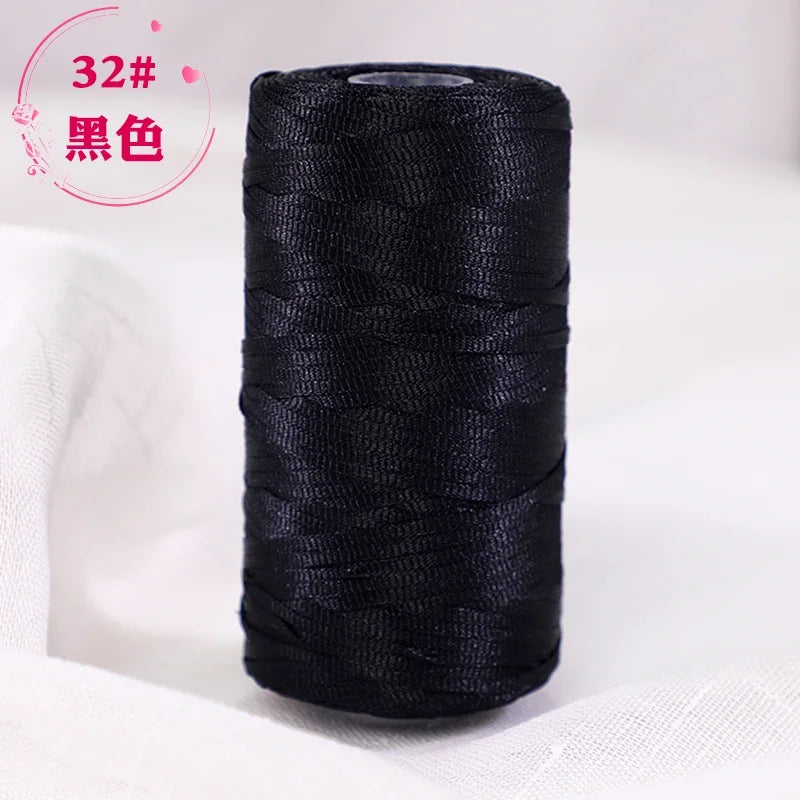 Fil de Crochet d'été en Satin, 100g/bobine, sangle conçue, fil fantaisie mélangé pour bricolage, chapeau, sac à main, pull, chapeau, 1 pièce