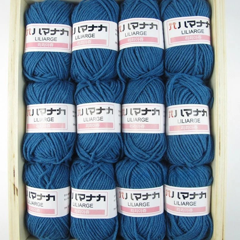 12 pièces 300g fil de lait fait à la main grossier bricolage tissage boule de fil pour pull chapeau écharpe et autres vêtements doux Crochet fil à tricoter
