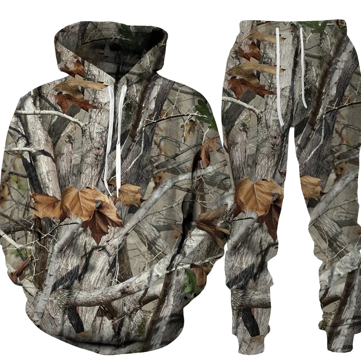 Camouflage plante chasse animale impression 3D sweats à capuche pantalons ensembles hommes sweats pantalons de survêtement deux pièces costumes survêtement hommes vêtements
