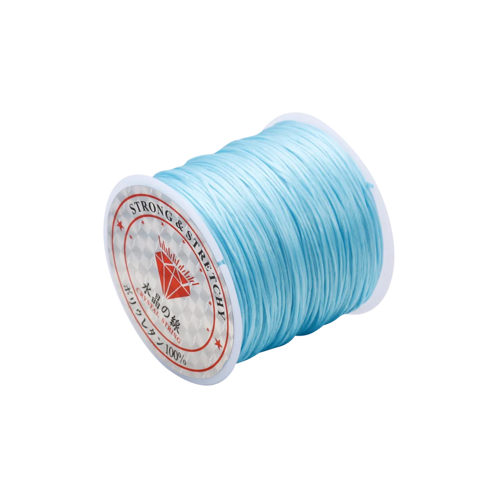 Fil élastique rond en cristal, 10 mètres, 0.7mm, cordon extensible en caoutchouc et Nylon pour la fabrication de bijoux, Bracelet de perles