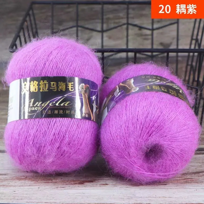 Fil de laine Mohair d'alpaga en peluche pour fil à tricoter, écharpe de pull 40 grammes/boule, fils épais de Lanas doux et chaud gonflés