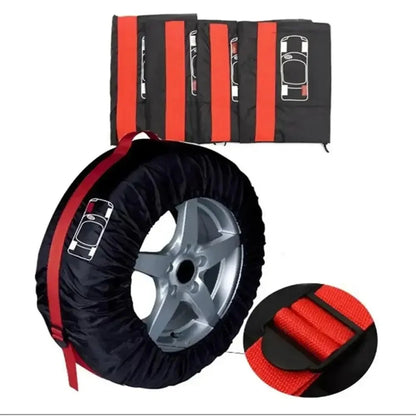 Housse de protection en Polyester pour pneus de secours de voiture, 1 pièce/4 pièces, sacs de rangement pour pneus de roues automobiles, accessoires de pneus de véhicule, protection anti-poussière, style