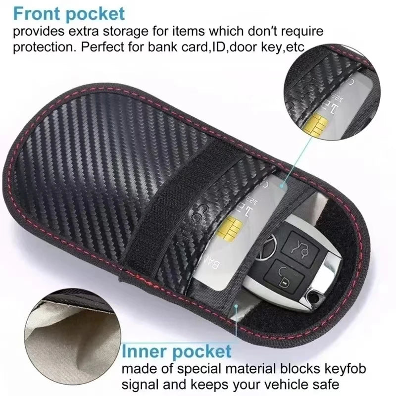Boîte de protection du Signal de clé de voiture, Cage Faraday, paquet de télécommande, paquet de blindage Rfid sans clé, accessoires de voiture, 1