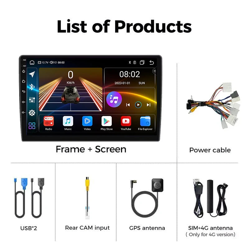 Autoradio multimédia vidéo avec navigation GPS Android16 CarPlay sans fil pour Ford New Transit 2009-2019 Focus 2005-2010
