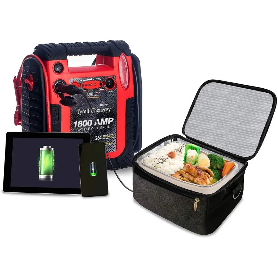 Démarreur de saut de batterie de voiture 1800A, avec compresseur d'air, 20000mAh, 12V, Booster de batterie au plomb automatique pour véhicule d'urgence, nouvelle mise à niveau
