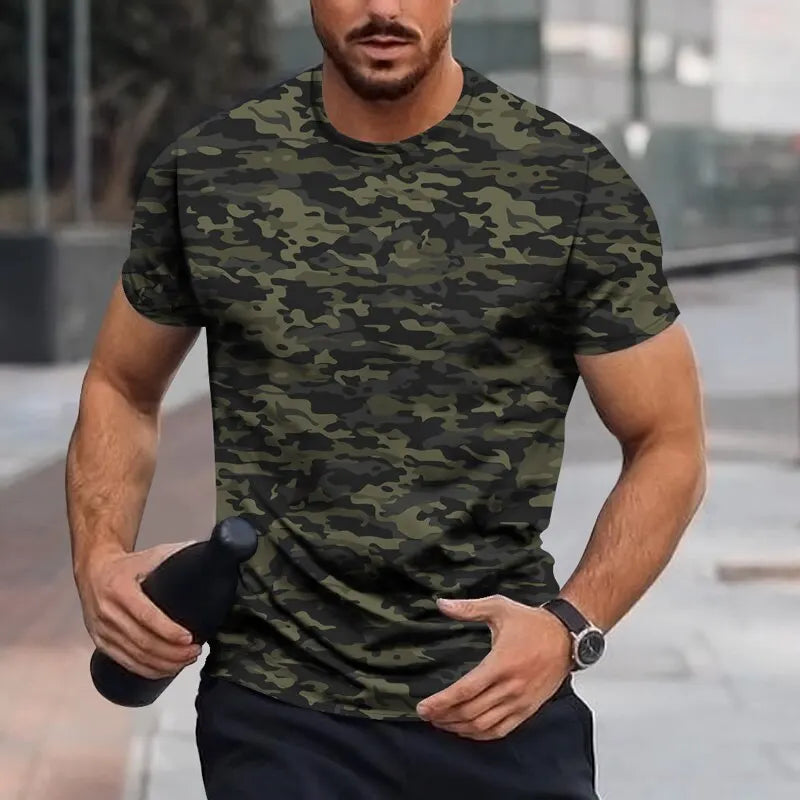 Camouflage 3D imprimé T-Shirts été hommes femmes décontracté mode Streetwear surdimensionné à manches courtes t-shirt hommes T-Shirts hauts vêtements