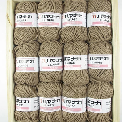 12 pièces 300g fil de lait fait à la main grossier bricolage tissage boule de fil pour pull chapeau écharpe et autres vêtements doux Crochet fil à tricoter
