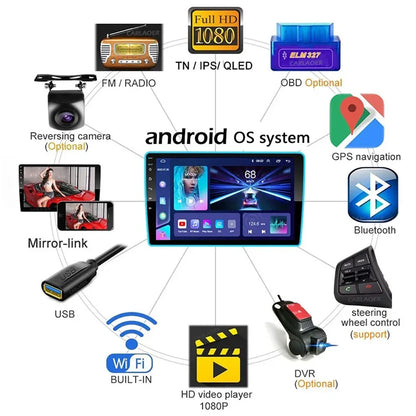 Autoradio Android pour Mitsubishi Pajero 2, V30, V40, V20, 1991-2004, 4G, WIFI, lecteur de limitation, GPS, CarPlay sans fil