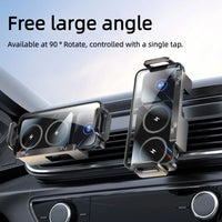 Support de téléphone de voiture pliable à double bobine universel, chargeur sans fil, charge rapide, support pour Samsung, iPhone, Xiaomi, accessoires automobiles