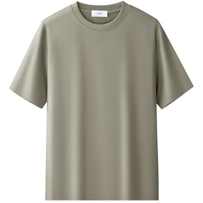 Haut de gamme lourd ammoniaque liquide brillant coton hommes à manches courtes T-Shirt été coupe ample respirant haut décontracté