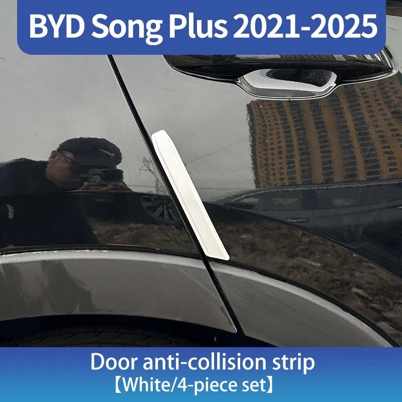 Bande Anti-collision pour porte de voiture ABS, autocollant de protection extérieur résistant aux rayures et à l'usure, pour Byd Song Plus Seal u Dmi 2020 – 2025, 4 pièces