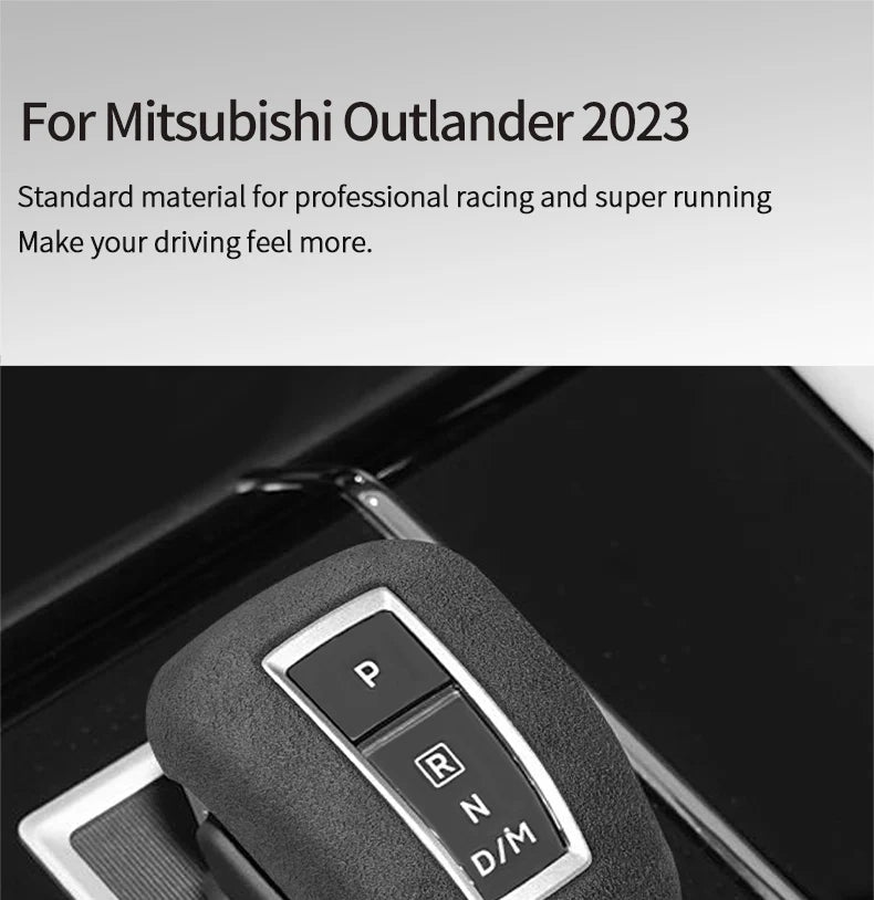 Autocollant de couverture de coffre de changement de vitesse de voiture, en Alcantara, anti-rayures, accessoires de réglage intérieur, pour Mitsubishi Outlander 2023