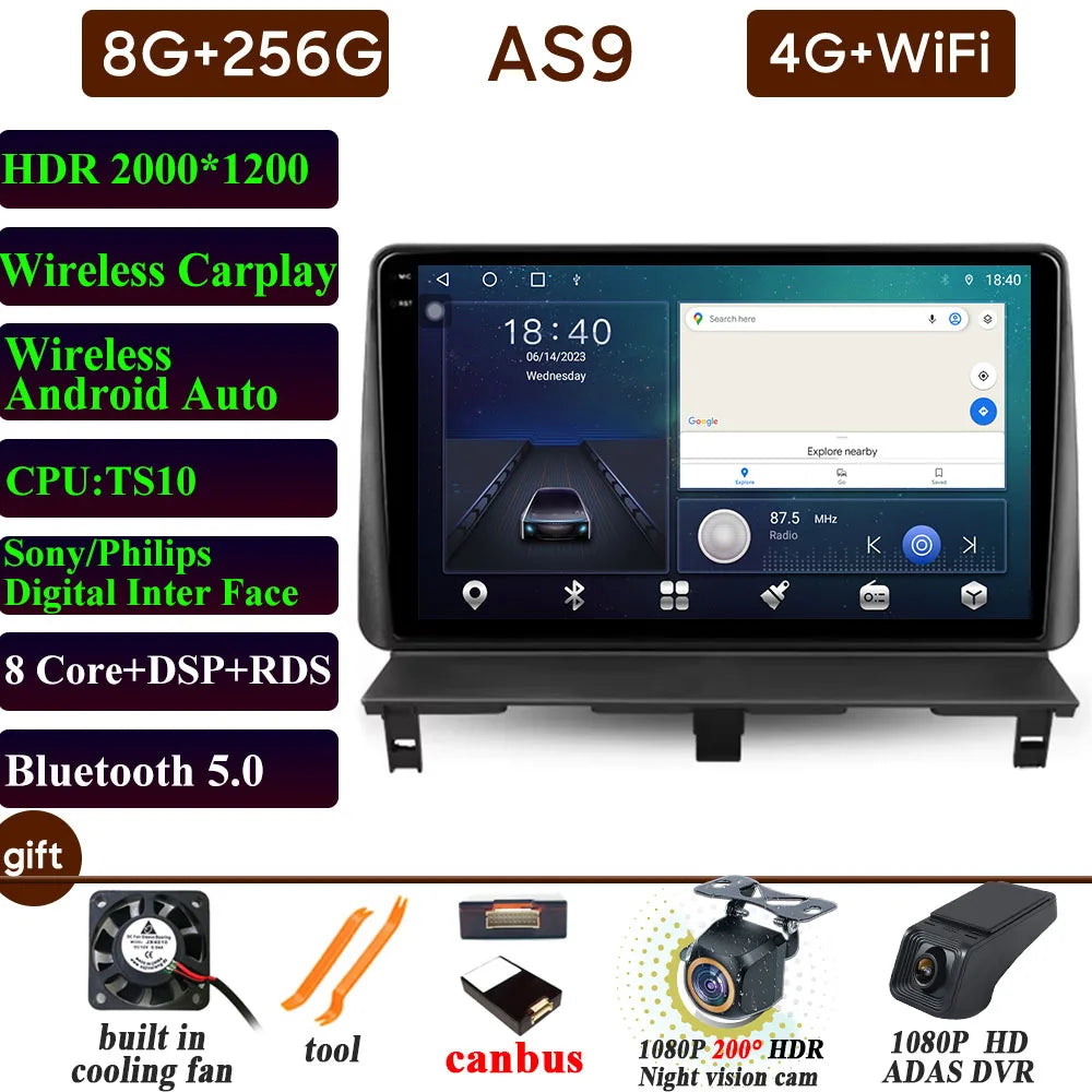 Autoradio Carplay pour Peugeot Partner 1 2002-2008 Partner origine 1 2008-2011 GPS Android Auto lecteur multimédia stéréo No 2din